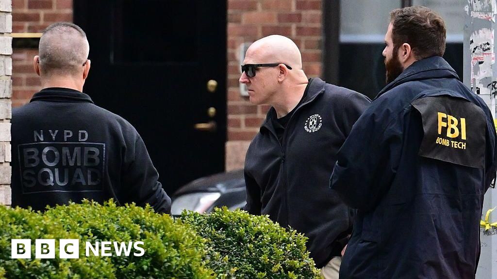 Two men charged with terror offences after homemade bomb thrown outside NYC mayor's home