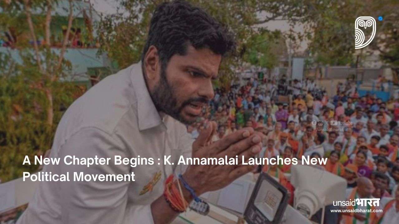 K. Annamalai Quits BJP: Launches New Political Movement in Tamil Nadu